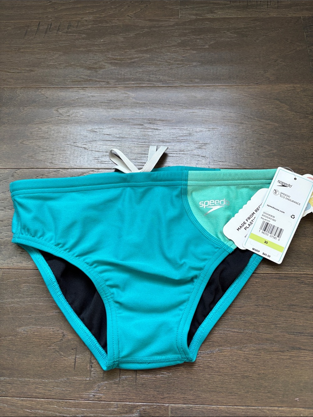 Speedo Eco Endurance aquarium, swim briefs,elastic drawcord waist